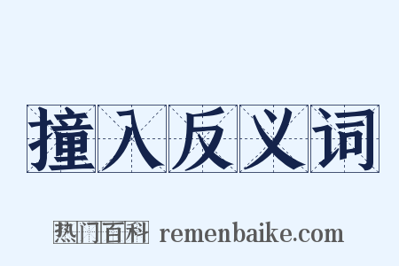 撞入反义词是什么意思的图片